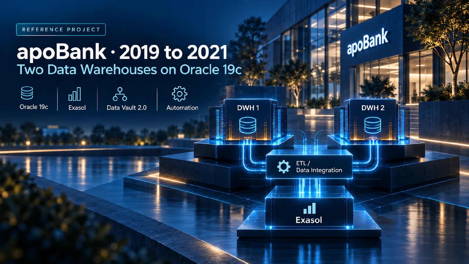 Banner Referenzprojekt apoBank: zwei Data Warehouses auf Oracle 19c mit Exasol